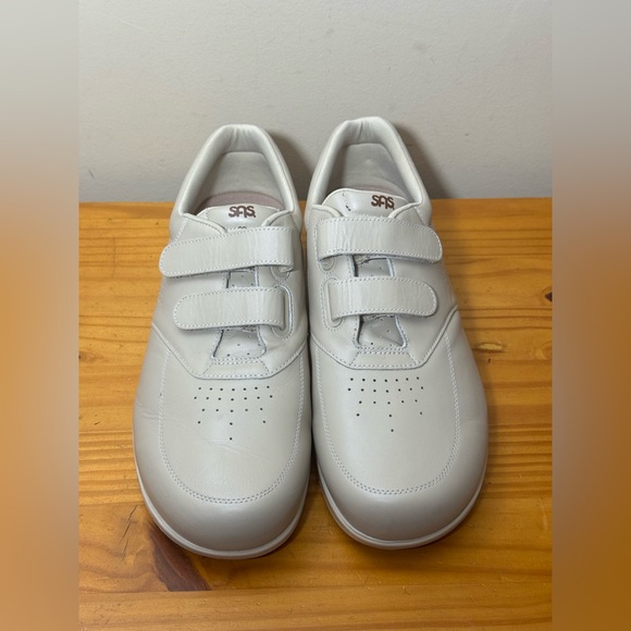 SAS VTO EZ Strap Walking Shoes Bone Beige Leather Mens sz 12 W Wide Orig $215 - Picture 2 of 6